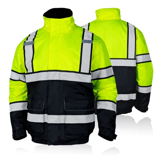 Hi Vis Bomber Jacket-Yellow (1)-1